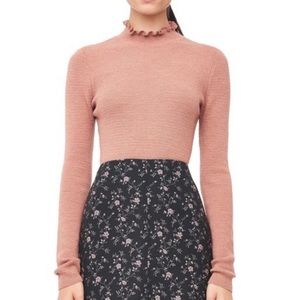 Rebecca Taylor Merino Wool Mock Neck Sweater Sz 4